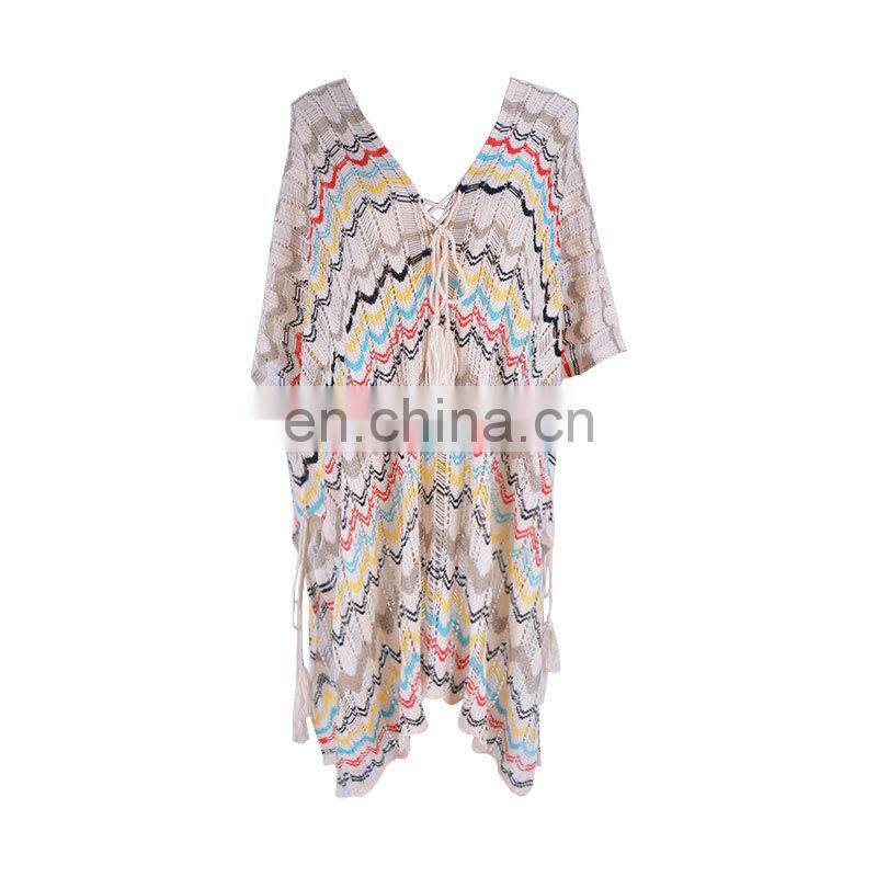 Plus size Knit Beach Cover up Pareo Beach Swimsuit Cover up Sarong Robe Plage Bikini cover up Swimwear Beach Tunic Cover-up