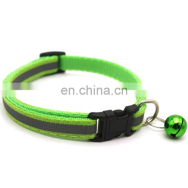 Wholesale Manufacturer Adjustable Soft High Quality Nylon Luxury Custom Pet Dog Collar For Dog With Bell Dog Collar