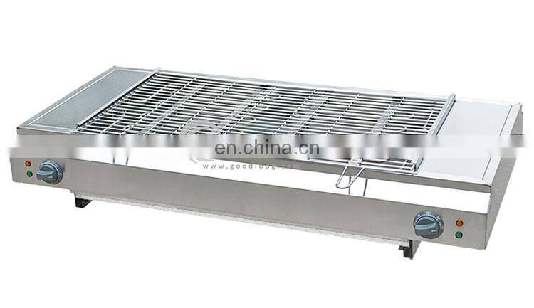 Commercial Electric Stainless Steel BBQ Grill smokeless and high efficiency fast food chicken steak meat oven