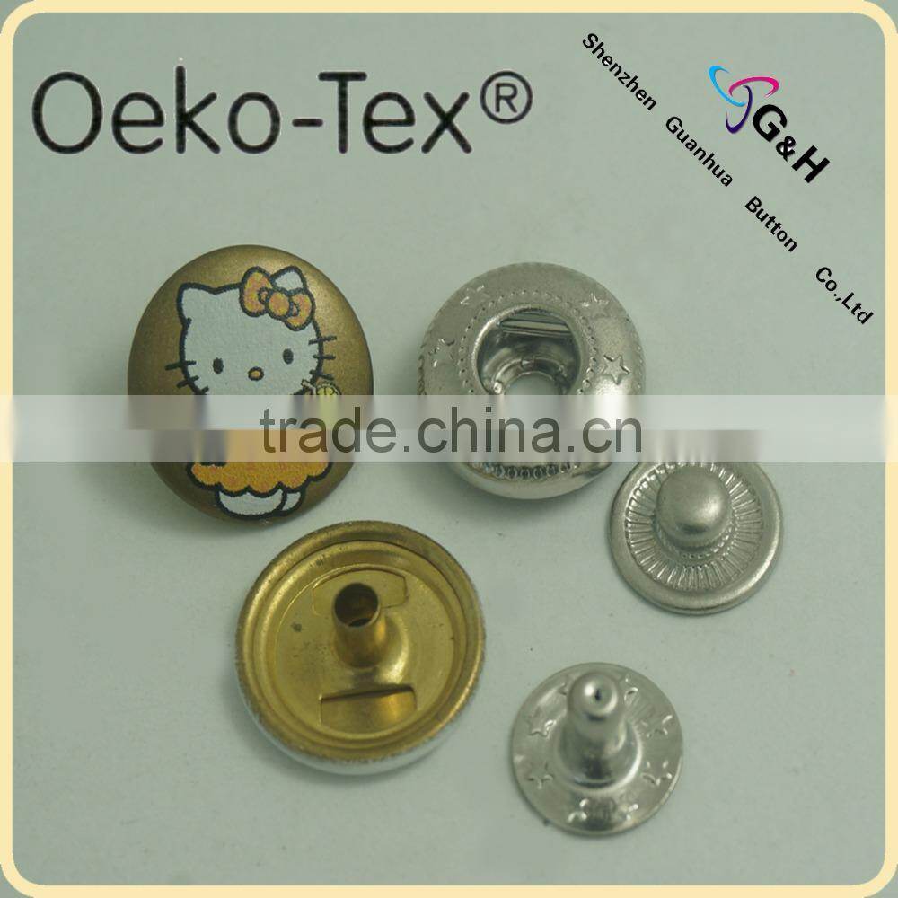 15mm brass snap button