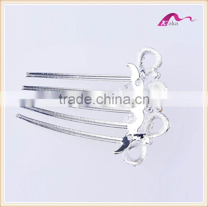 Top Quality Wedding Headwear Twinkle Crystal Bowknot Hair Combs For Women Hair Ornament