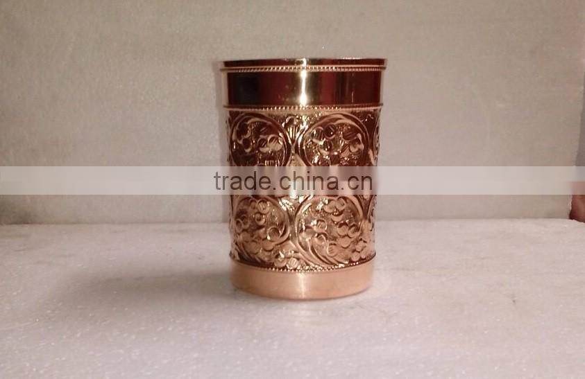 Non Hammered Copper Mug, 16 Oz Smooth Plain Copper Moscow Mule Mug