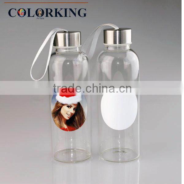 New Arrival 420ml Sublimation Printing Glass Bottle