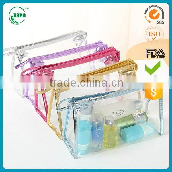Wholesale customized printed small plastic pvc vinyl bag bikini clear pvc zipper bag