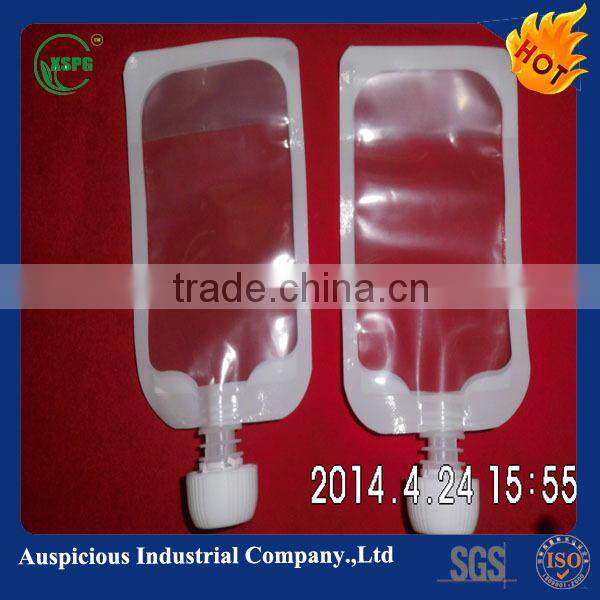 Hot sales resealable plastic bags with spout