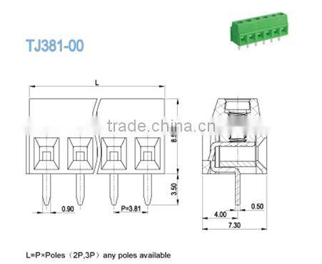 Euro type Raising series pitch 3.81mm 300V 10A