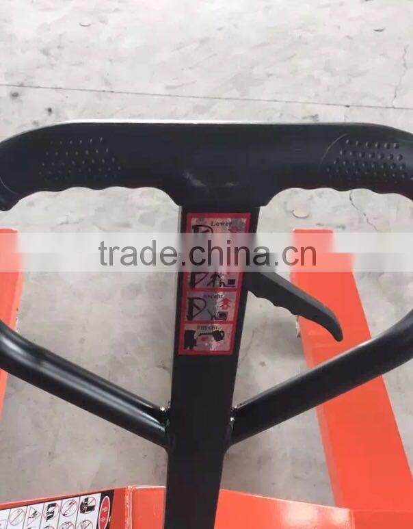 Chinese supplier 3T AC pump PU wheel hand hydraulic pallet truck