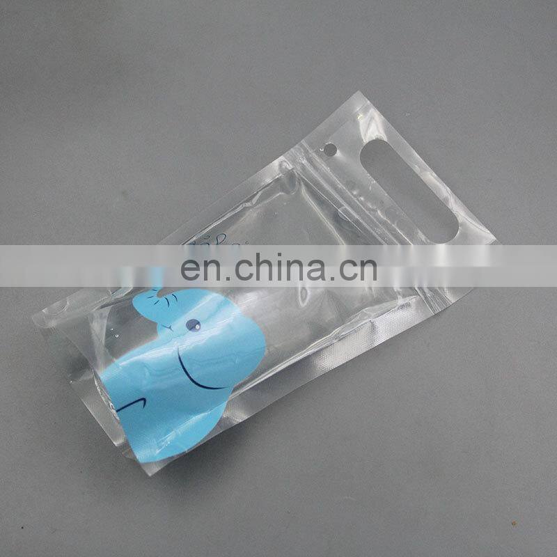 Custom made clear plastic opp poly food packaging bag with hanger hole