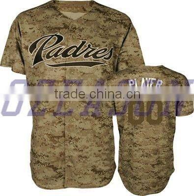 Wholesale Custom Cheap Digital Sublimated Camo Baseball Jerseys