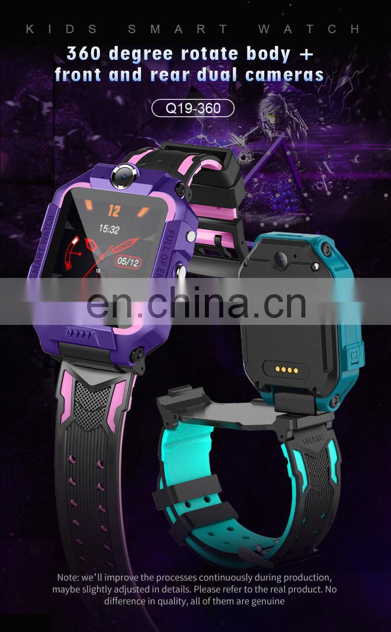 2020 new arrive smart wearables electronics LBS positioning kids smartwatch rotary Q19-360