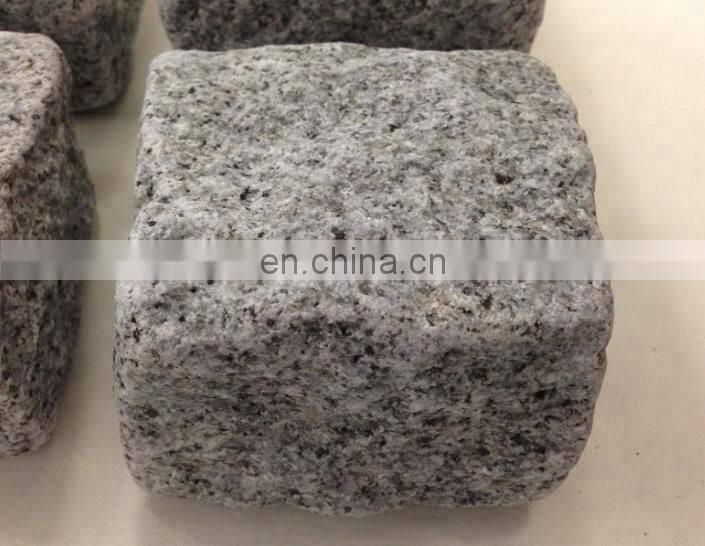 Natural black stone paving stone patio parking