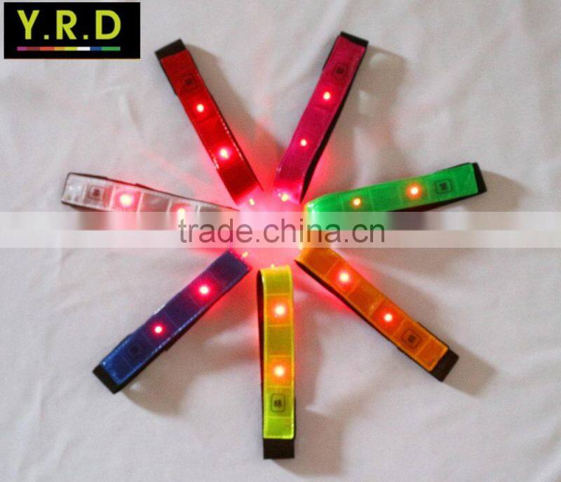 Custom reflective running led slap armband