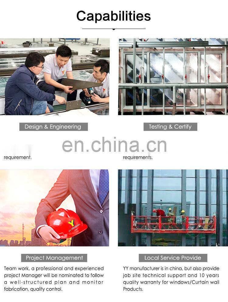 Thermal break double glass aluminium sliding glass wall system