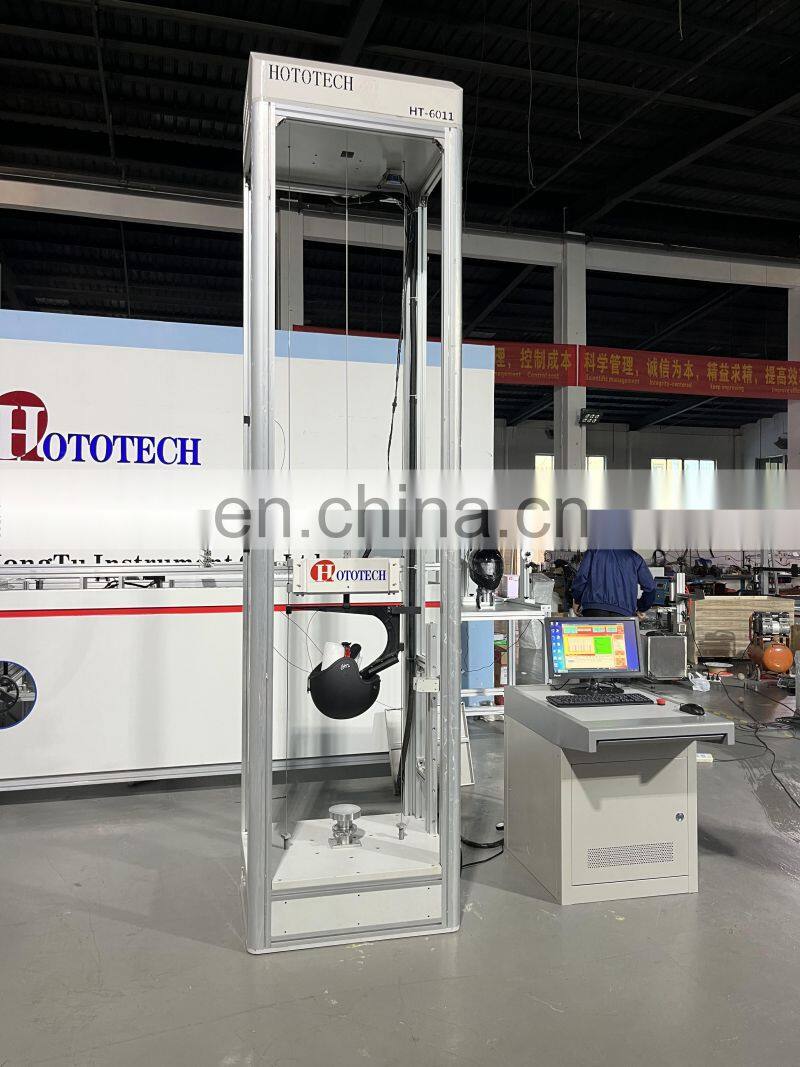 ECER 22.05 GB811 Test Equipment Motorcycle Helmet Impact Testing Machine with Computer System Controlled