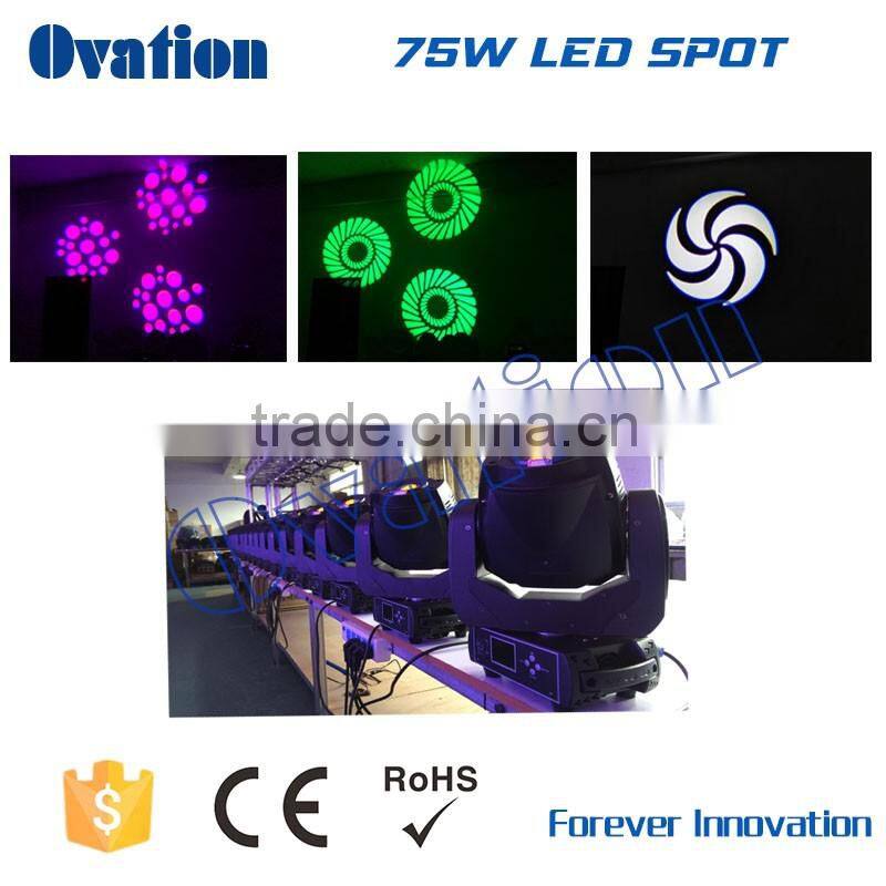 top selling products 2015 75W LED gobo mini moving head stage lighting