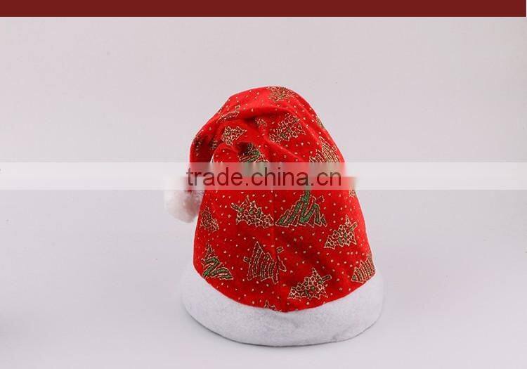 2016 Promotion Hot Selling Christmas Ornaments Xmas Tree Santa Hat OEM Wholesales Christmas Hat