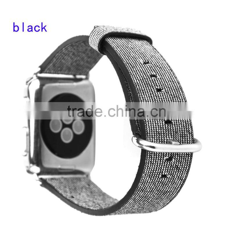 Top quality nylon leather Watchband loop For Apple Watch strap 42 38 mm bands