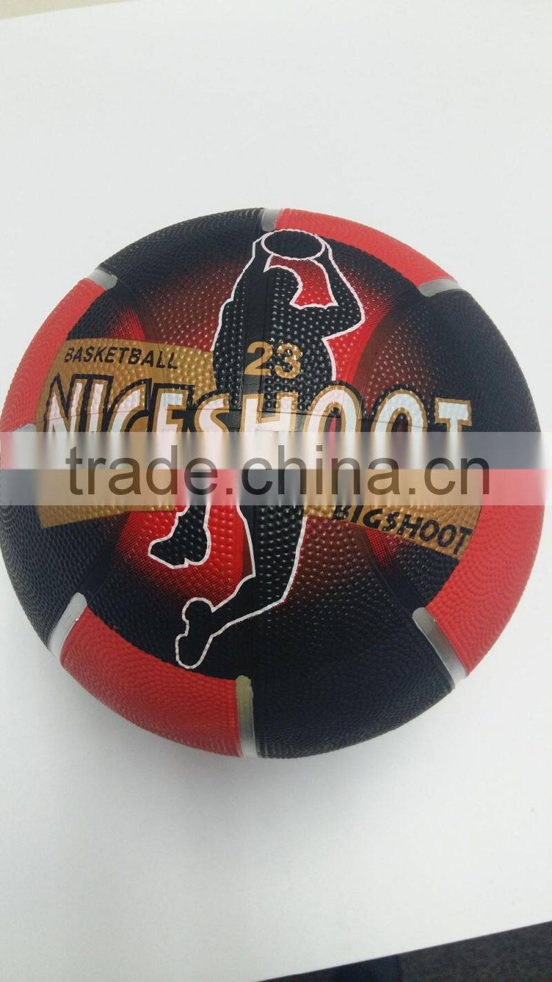 custom printed rubber basketball size 7 for promotion