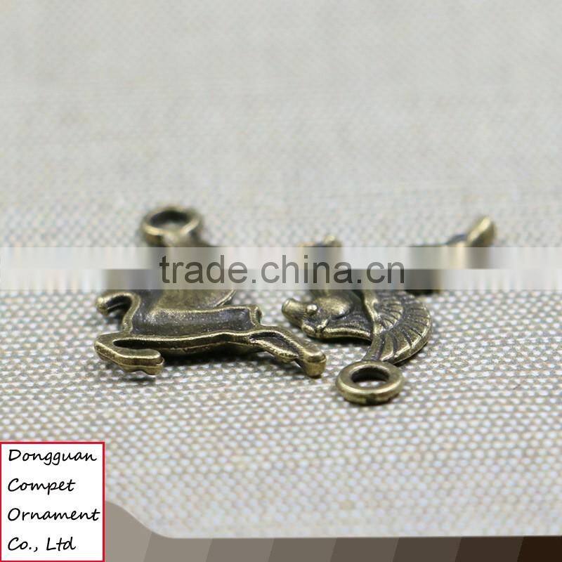 DIY zinc alloy angel wings flying horse pendant