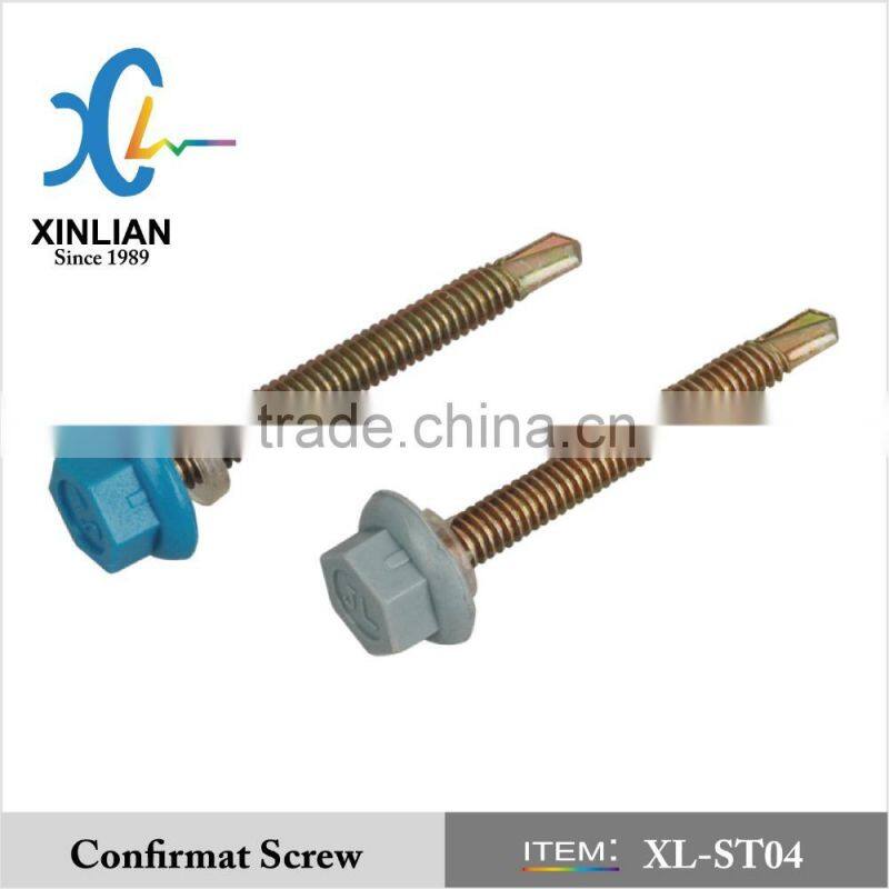 factory customized galvanized hex head self drilling screw , self drilling roofing screw with EPDM rubber washer