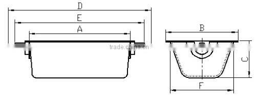 Link chain elevator bucket