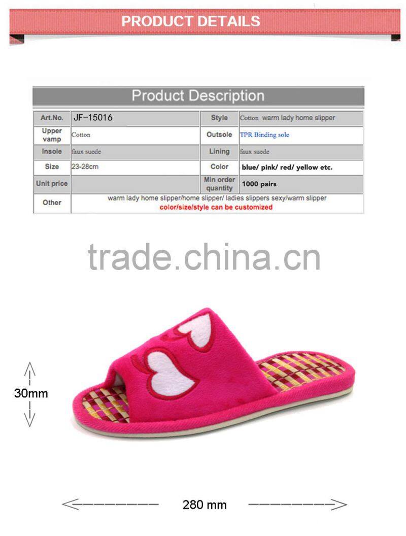 womens cotton warm bedroom slippers,warm beautiful slipper, cute slippers