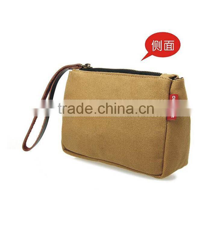 Hot sell Ladies Easy Carry Large Canvas makeup bag Mobile case canvas for women