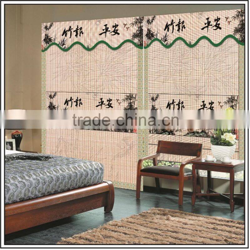Kingo manual bamboo louvers blinds roller curtain
