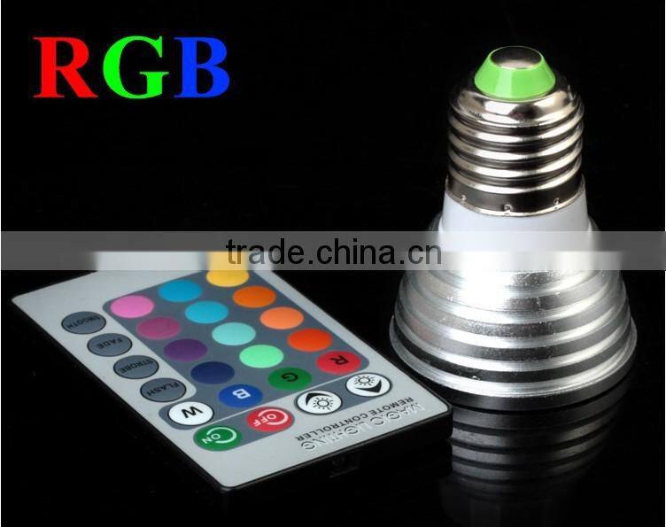 3W LED RGB Bulb 16 Color Changing LED Spot lights RGB led spot light ac85-265v E27 GU10 led rgb remote control spotlight 12v