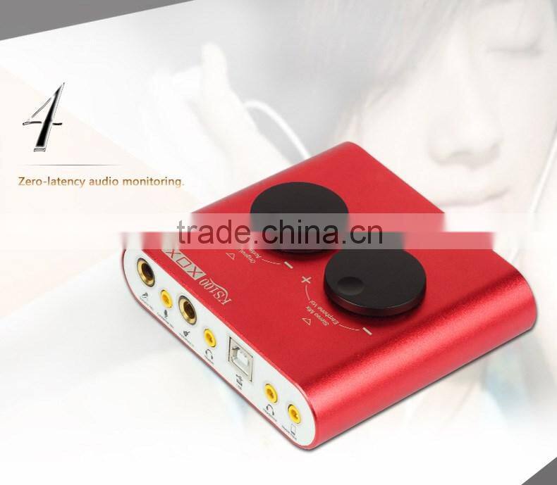 USB EXTERNAL SOUND CARD/AUDIO INTERFACE FOR MUSIC LOVERS
