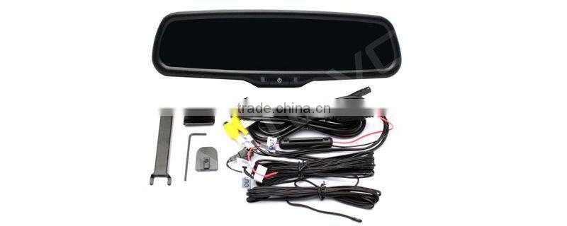 Car compass mirror high brightness monitor for reverse system