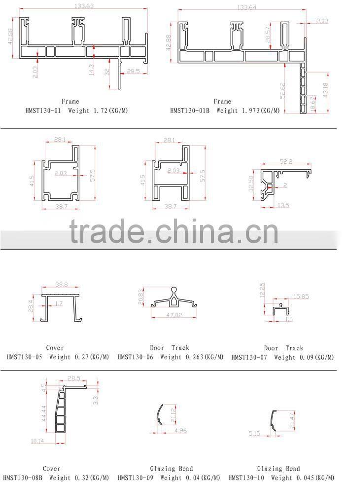 Excellent quality pvc window and door profile profile in ISO 9001