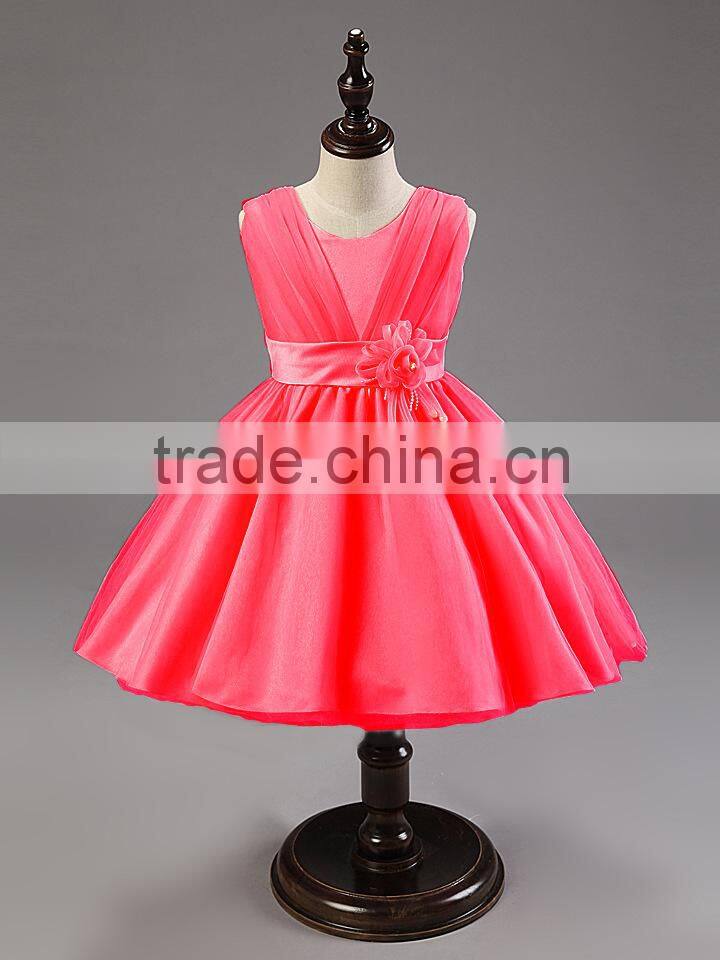 China party dress for 2-12 years old girls V neck lace evening dresses sleveeless dress girl best dress for farewell party