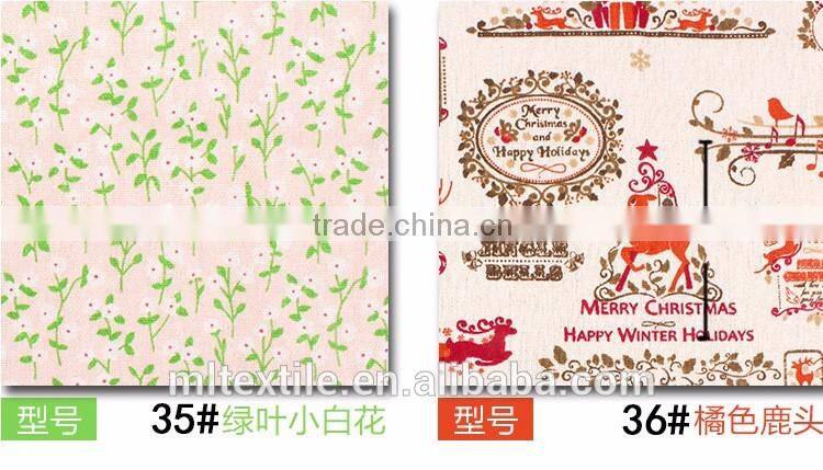 digital printed Cotton Linen home decoration fabric