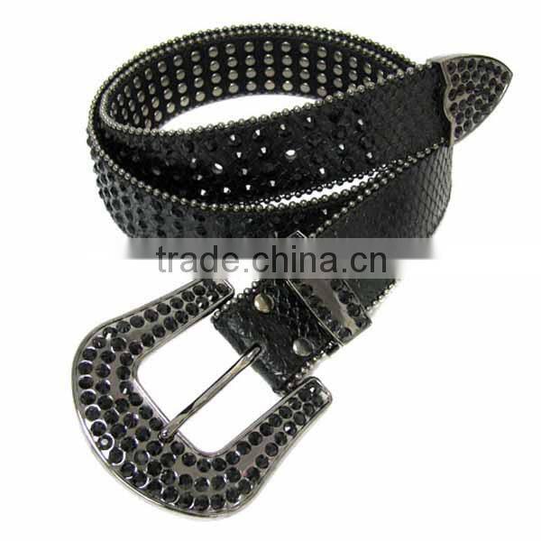 Rhinestone Cross Fashion Leather Belt