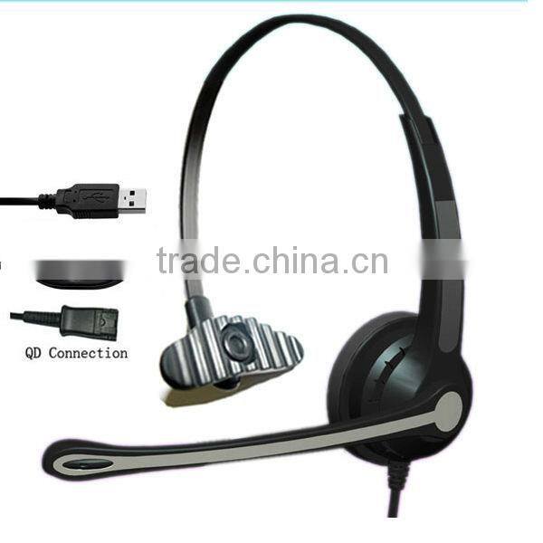 Super Pro call center usb headphone with microphone and volume HSM-900NPQDUSBC