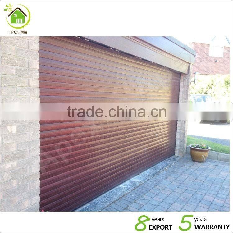 Silver color stainless steel door contemporary garage door