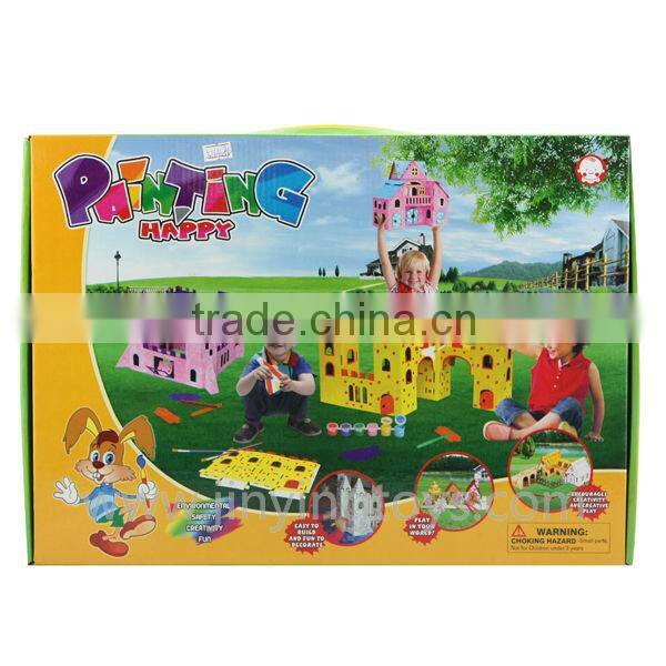 3D painted build house assembly toys for kids