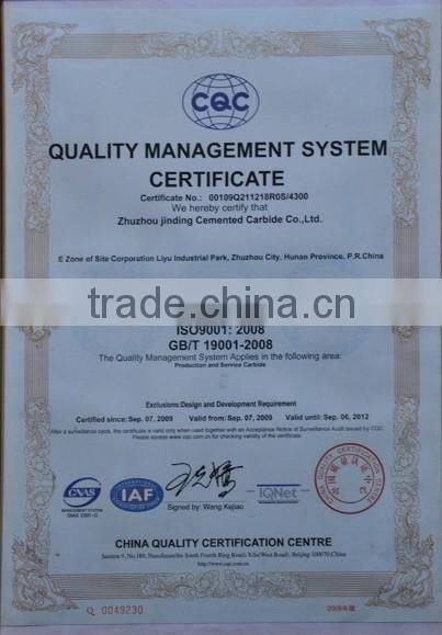 YG8 tungsten carbide core drilling bits tips