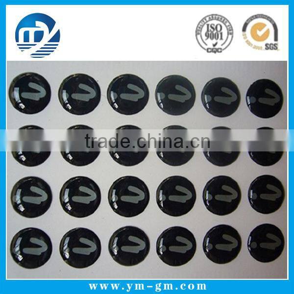 Clear lovely flexible epoxy vinyl resin doming sticker