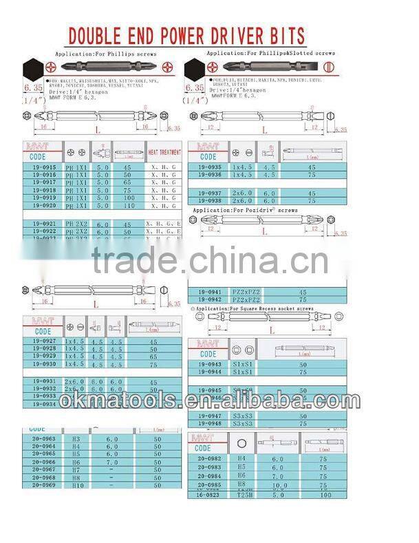 G7 Hex Drive POWER DRIVER BITS