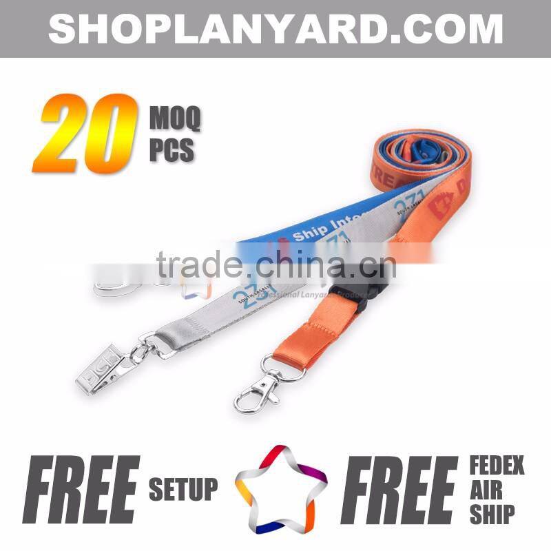 Factory supply screen printed nylon cell phone lanyard