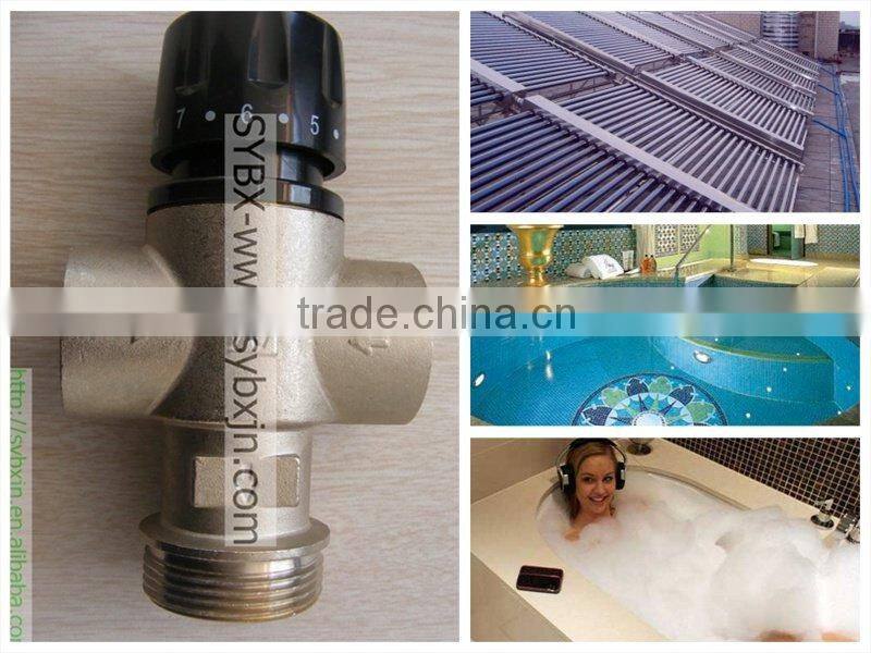 China manufacturer brass hot water mixing valve for solar heater (DN32)
