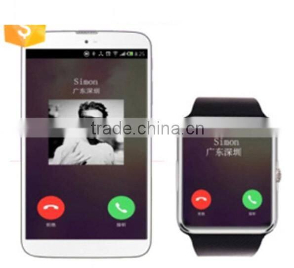 2016 Most fashionable multifunctional metal plating 1.54 inch MTK6261 GT08 smart watch for androit phone