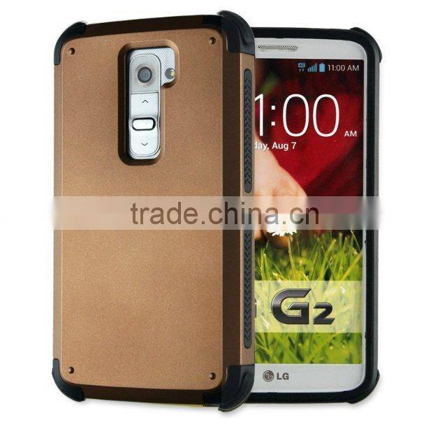 Hybrid armor double layer case for LG G2