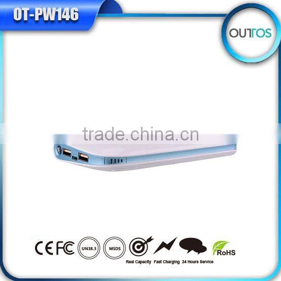 Hot Seller of 2015 Dual USB Power Bank Mobile Phone Battery Charger with LED Indicator