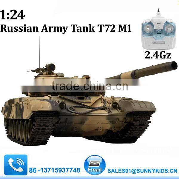 2.4G rc airsoft tank 1:24 rc tank T72 VS Tank with shooting BB Russian Tank T72 M1