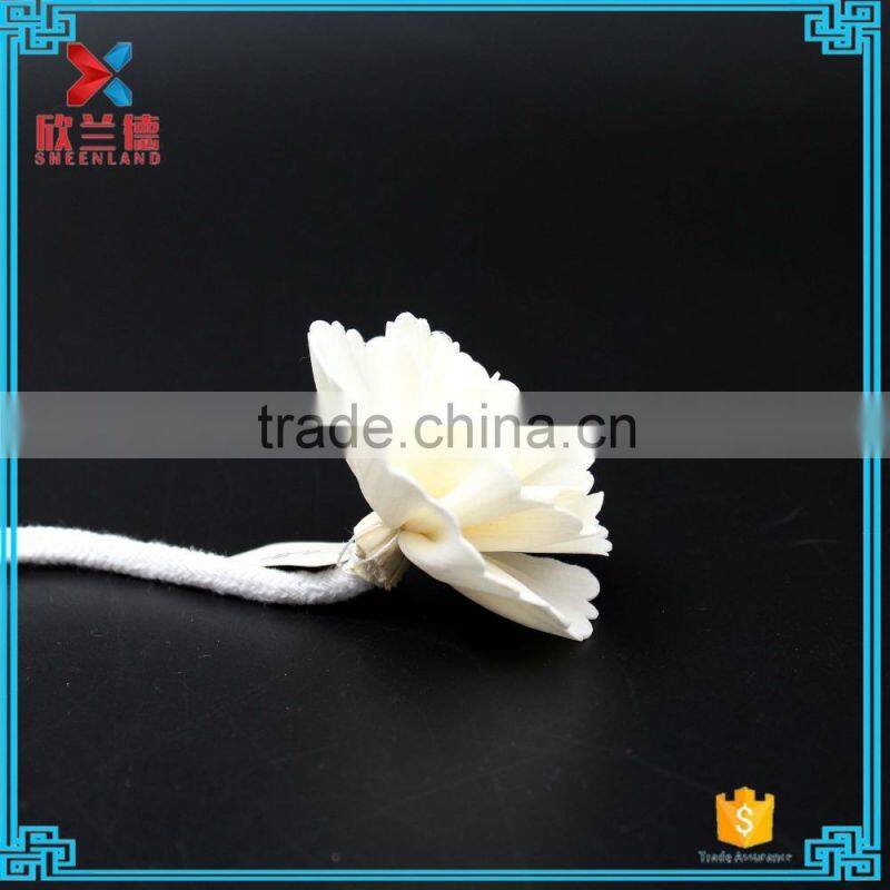 Cheap home scents 6cm rose handmade white sola flower for home diffuser