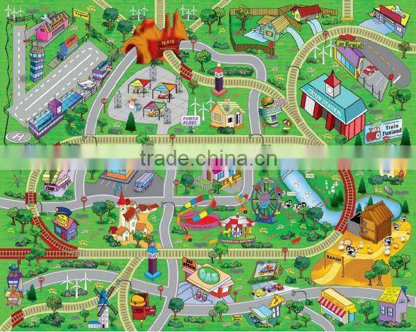 2012 Baby play mat with mini car & roadblock 2028