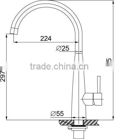 New products 360 degrees rotation flexible stainless steel kitchen faucet